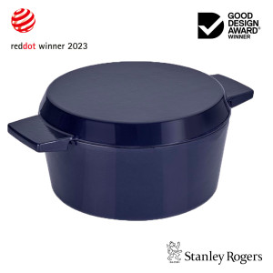 Cast Iron French Oven Mid Blue 28cm