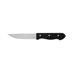 Steak Knives Jumbo Black Plastic Handle Pointed Tip 12 Pack