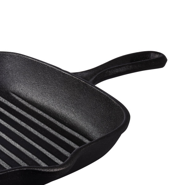 Pre-Seasoned Cast Iron Square Griddle Pan 27cm 2.2l