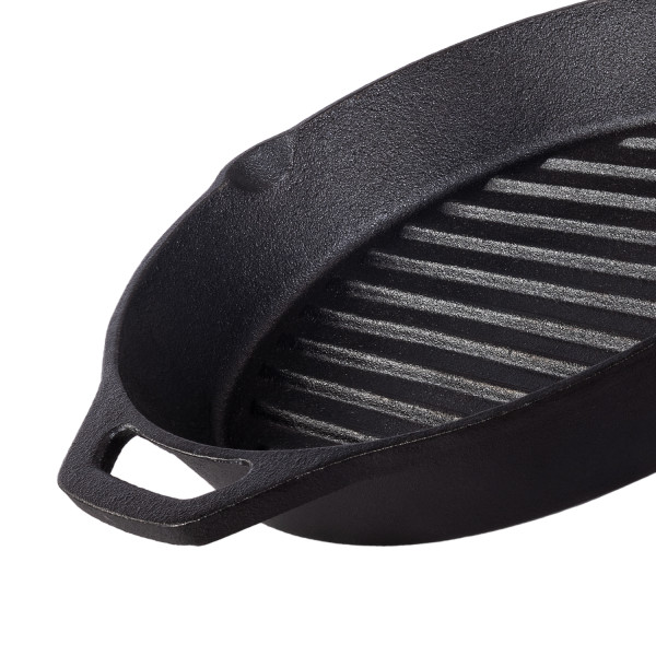 Pre-Seasoned Cast Iron Griddle Pan 26cm 1.65l