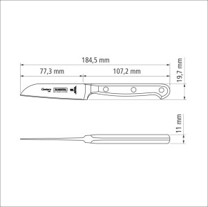 Century Forged Paring Knife 3", 8cm