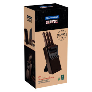 Churrasco Black Barbecue Set 5 Piece