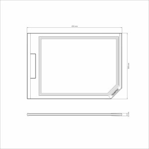 Churrasco Black Barbecue Cutting Board 43x30cm