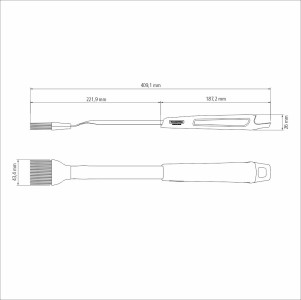Churrasco Black Barbecue Basting Brush 41cm