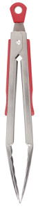Classic Red Soft Grip Tongs 228mm