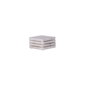 Square Coaster White Marble 4pc Set 100x100x15mm