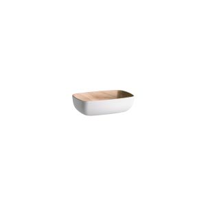 Melamine Echo White / Birch Bowl 176x108x55mm