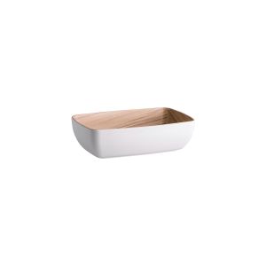 Melamine Echo White / Birch Bowl 265x162x75mm
