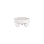 Serve White Marble Round Display Bowl  250x118mm