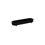 Serve Black Acacia Oval Server with Legs 420x130x40mm