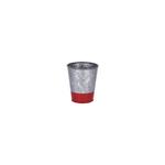 Coney Island Galvanised Pot with Red Base 95x105mm