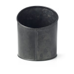 Coney Island Slant Black Galvanised Pot 120x140mm