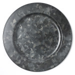 Round Plate Wide Rim Black Galvanised Plain Rim 280mm