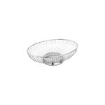 Oval Wire Basket Solid Base Stainless Steel 198x145x60mm