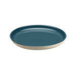 Large Plate 25cm - Blue Flame/Ivory