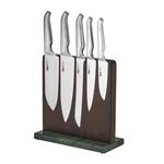 Magnetic Marble Block 6 Piece - Green & Acacia Wood