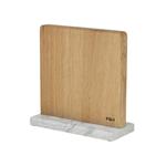 Magnetic Marble Block Large - White & White Oak