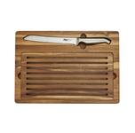 Double Serrated Bread Knife & Bread Cutting Board Set 2 Piece