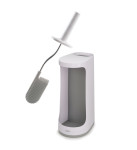 Flex Store Toilet Brush with Extra-large Caddy - Grey/White
