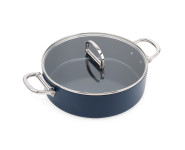 Space 28cm/5qt Non-Stick Induction Shallow Casserole & Lid