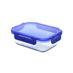 Lock N Store Rectangle Container with Blue Lid  640ml