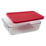 Simply Store™ 6 Cup Rectangle Container with Red Lid