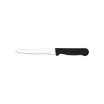 12 Pack Black Handle Rounded Tip Steak Knife