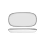 Frosted Steel Rectangular Coupe Platter 350x186x20mm