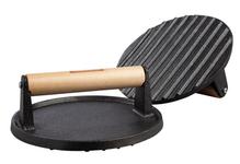 Enammelled Cast Iron Round Grill  Press 17cm