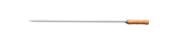Heavy Duty Stainless Steel Skewer Wood Handle 65cm