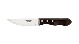 Churrasco Steak Knife Jumbo Point Brown 4 Piece Set 12cm