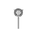 Bar Strainer with Pipe Handle Stainless Steel