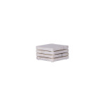 Square Coaster White Marble 4pc Set 100x100x15mm