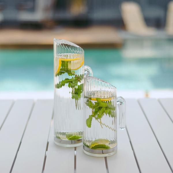 Bamboo Water Pitcher W/Removal Base Polycarbonate 1.5L