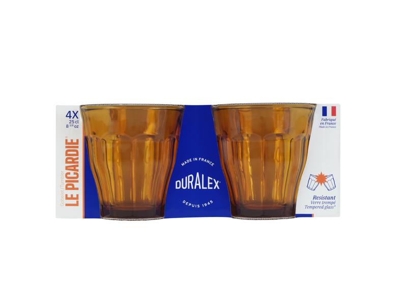 Picardie Amber Tumbler 250ml - Set 4