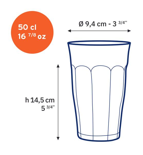 Picardie Hi Ball Tumbler 500ml - Set 4