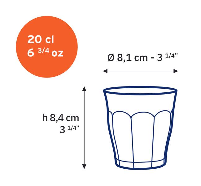 Picardie Tumbler 200ml - Set 6