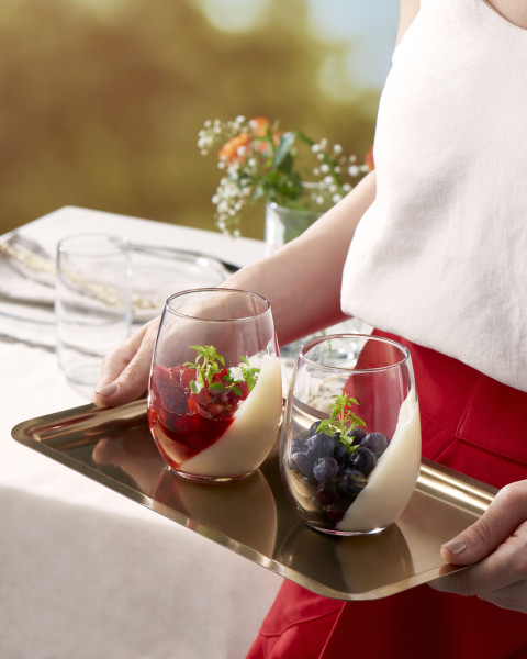 Amber Stemless Wine Glass 350ml Set 6
