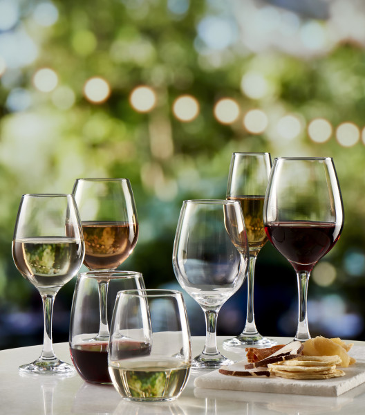 Amber Stemless Wine Glass 350ml Set 6