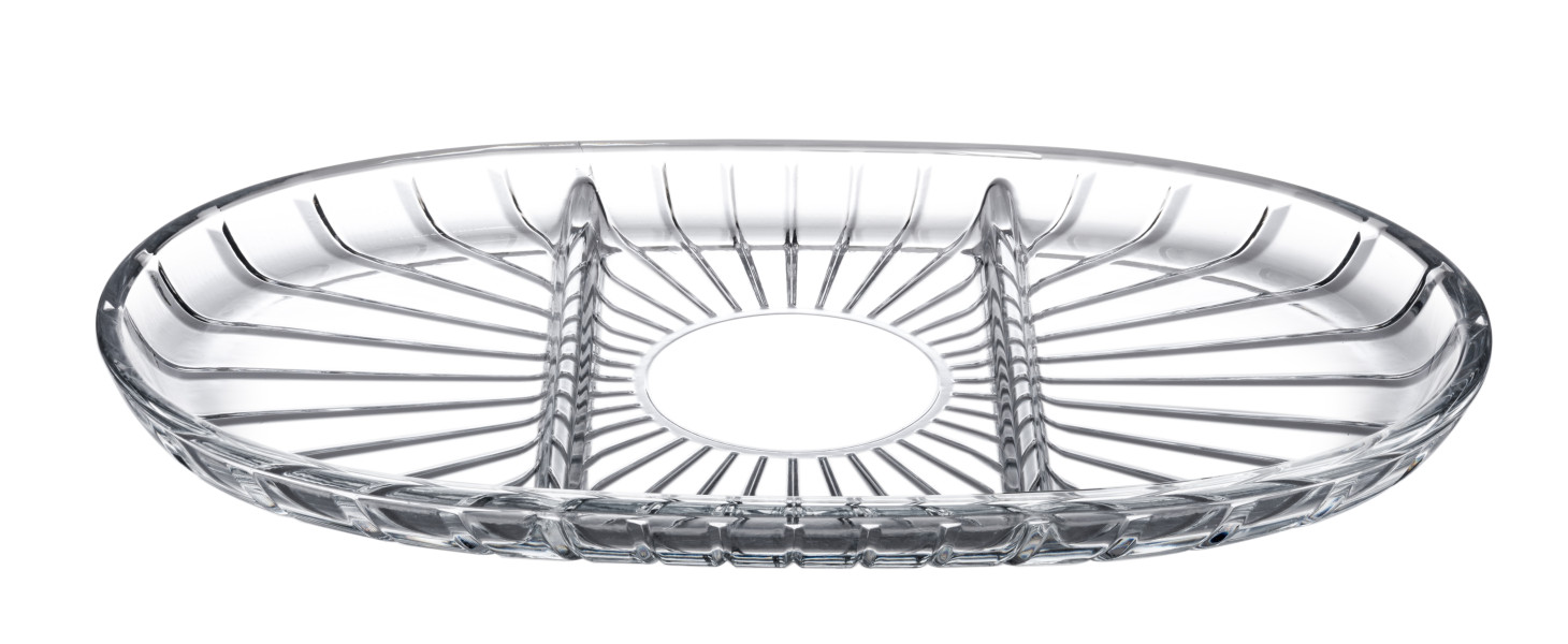 Elegant Divided Oval Plate 28x16.5cm