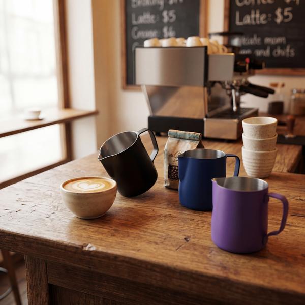Milk Frothing Jug S/S 350ml Powder Coat Black