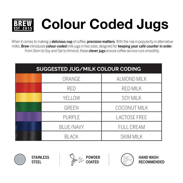 Milk Frothing Jug S/S 350ml Powder Coat Red