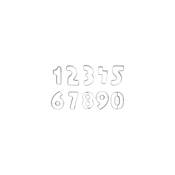 Cutter Set Number Tin 9pc 35mm