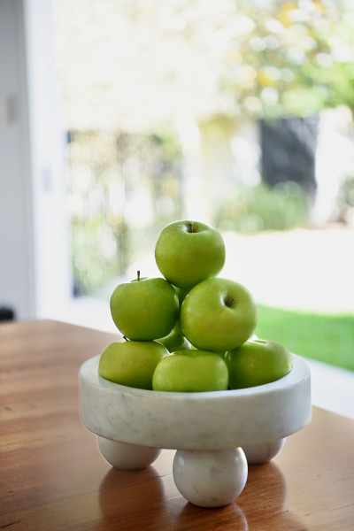 Serve White Marble Round Display Bowl  250x118mm