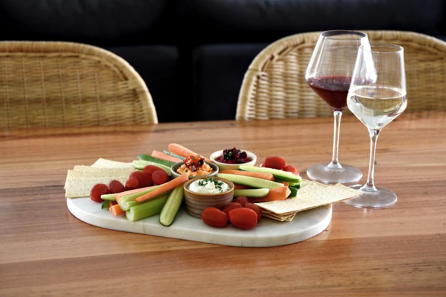 Serve White Marble Oval Platter 250x170x15mm