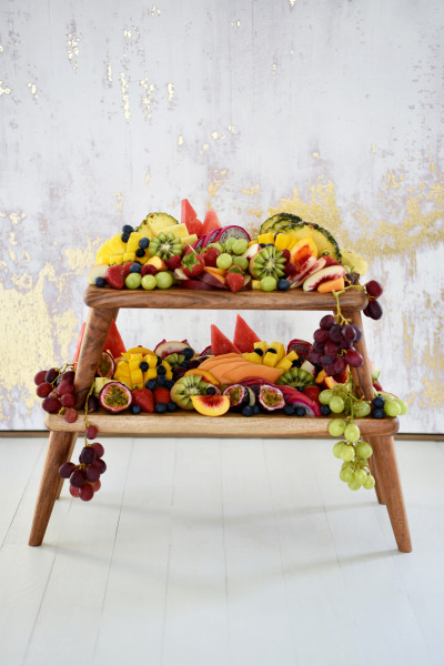 Serve Natural Acacia 3-Tier Display Stand 460x240x460mm