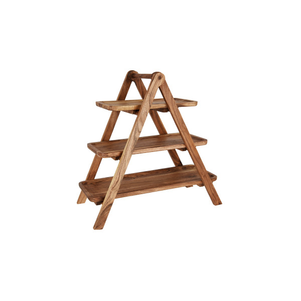 Serve Natural Acacia 3-Tier Display Stand 460x240x460mm
