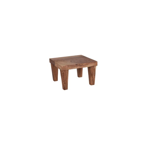 Serve Natural Acacia Square Stand with Legs 210x210x140mm
