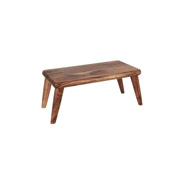 Serve Natural Acacia Rectangular Stand with Legs 405x230x180mm