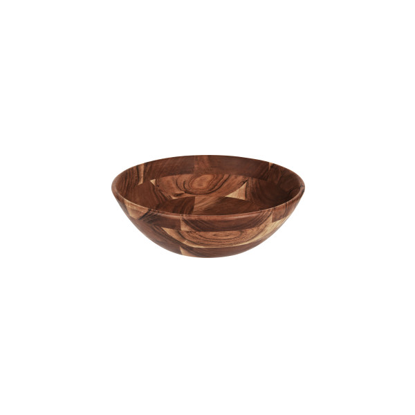 Serve Natural Acacia Round Display Bowl Deep 355x110mm